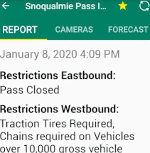 snoqualmie pass closed january 2020