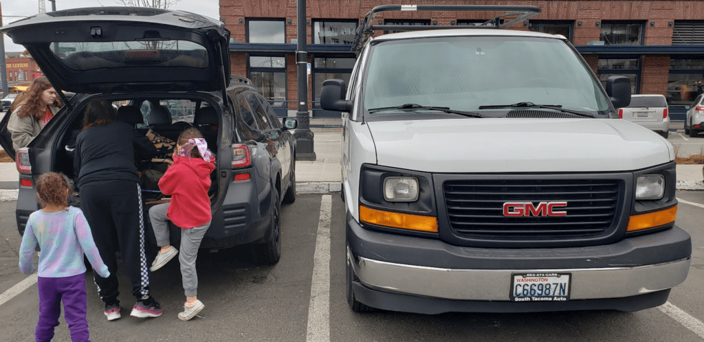 Parking lot near the Seattle Aquarium