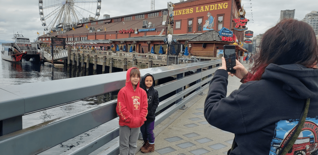 On our way into the Seattle Aquarium - 1st photo opportunity